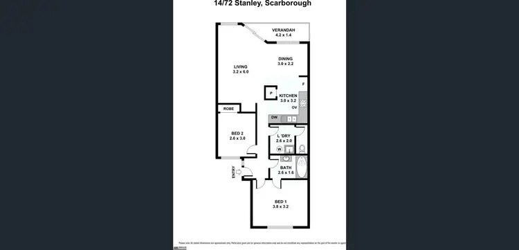 Floorplan of Homely unit listing, 14/72 Stanley Street, Scarborough WA 6019