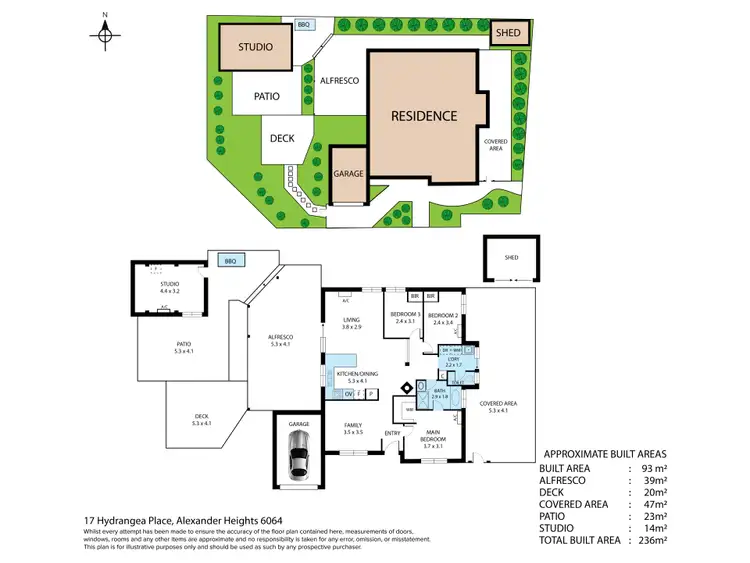 Floorplan of Homely house listing, 17 Hydrangea Place, Alexander Heights WA 6064
