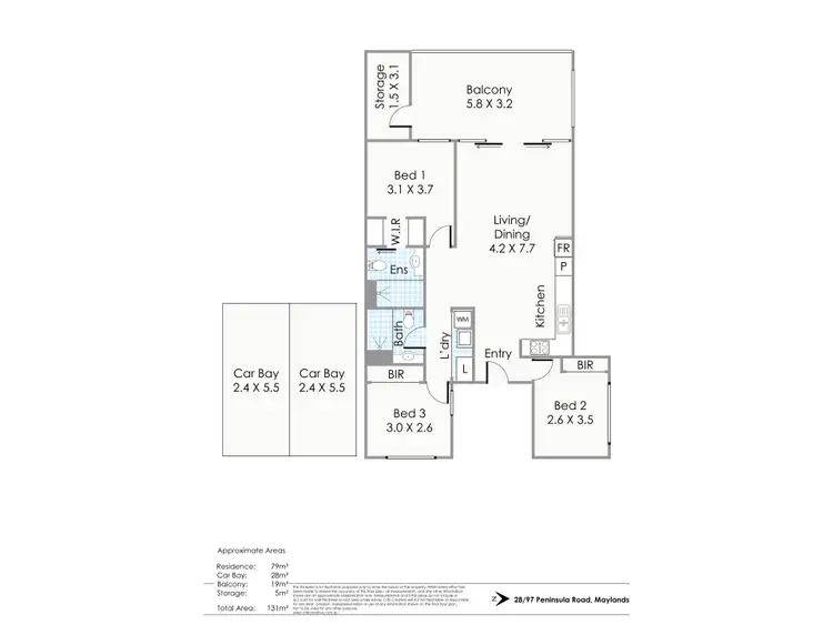 Floorplan of Homely apartment listing, 28/97 Peninsula Road, Maylands WA 6051