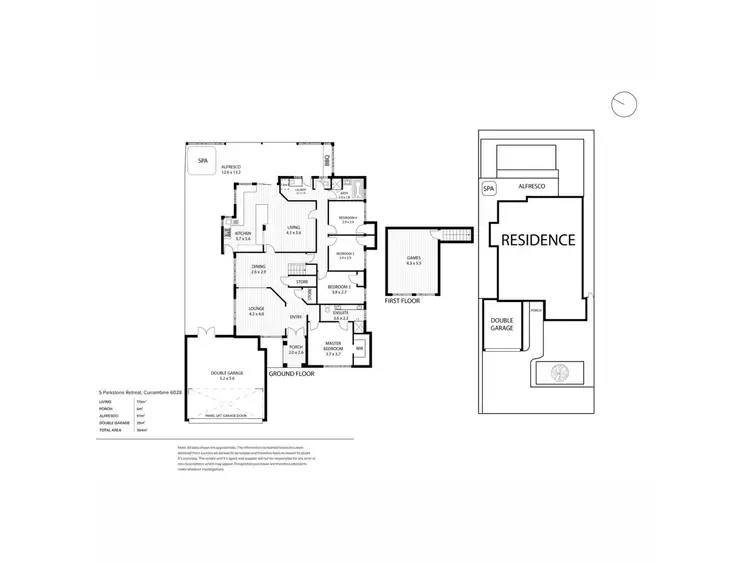 Floorplan of Homely house listing, 5 Parkstone Retreat, Currambine WA 6028