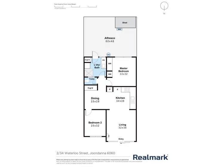 Floorplan of Homely villa listing, 2/34 Waterloo Street, Joondanna WA 6060