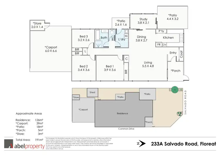 Floorplan of Homely semi-detached listing, 233A Salvado Road, Floreat WA 6014