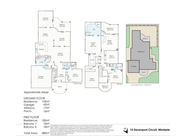 Floorplan of Homely house listing, 15 Davenport Circuit, Mindarie WA 6030