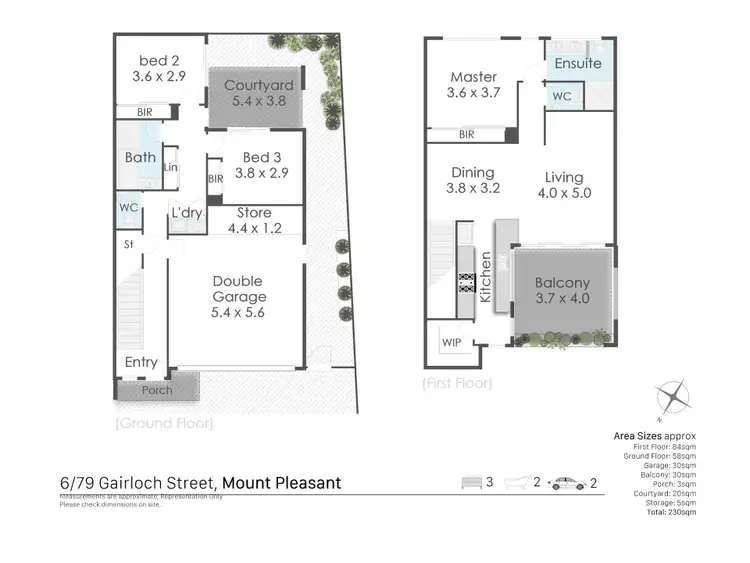 Floorplan of Homely townhouse listing, 6/79 Gairloch Street, Mount Pleasant WA 6153