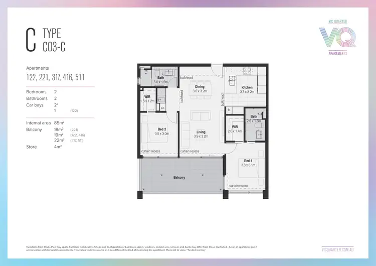 Floorplan of Homely apartment listing, 221/660 Albany Highway, Victoria Park WA 6100
