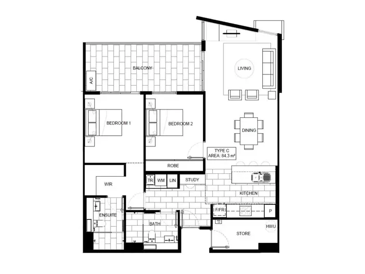 Floorplan of Homely apartment listing, 3/11 Melville Parade, South Perth WA 6151