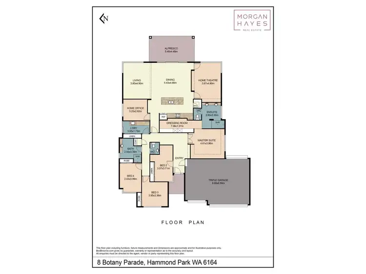 Floorplan of Homely house listing, 8 Botany Parade, Hammond Park WA 6164