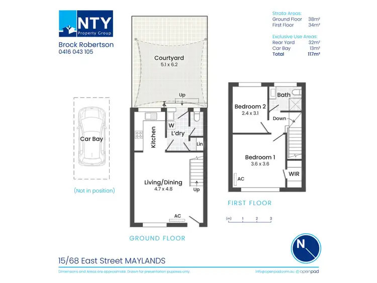 Floorplan of Homely townhouse listing, 15/68 East Street, Maylands WA 6051