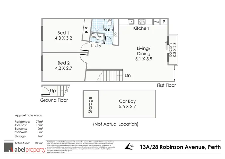 Floorplan of Homely apartment listing, 13A/28 Robinsons  Avenue, Perth WA 6000