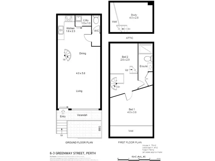 Floorplan of Homely apartment listing, 6/3 Greenway Street, Perth WA 6000
