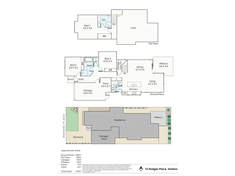 Floorplan of Homely house listing, 12 Hodges Place, Innaloo WA 6018