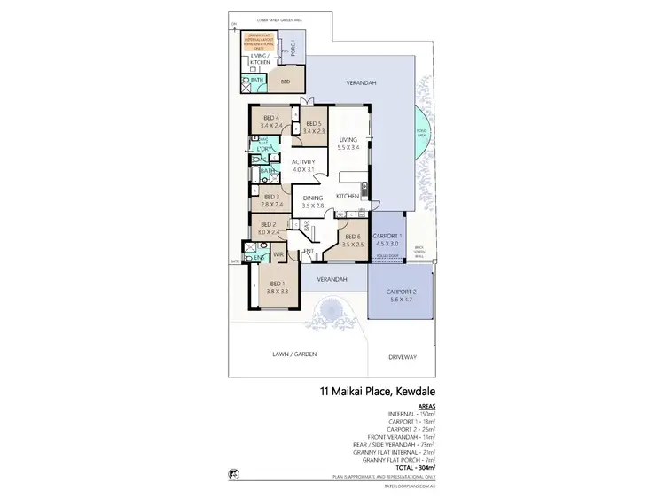 Floorplan of Homely house listing, 11 Maikai Place, Kewdale WA 6105