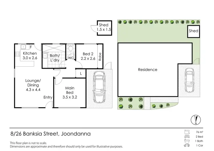 Floorplan of Homely unit listing, 8/26 Banksia Street, Joondanna WA 6060