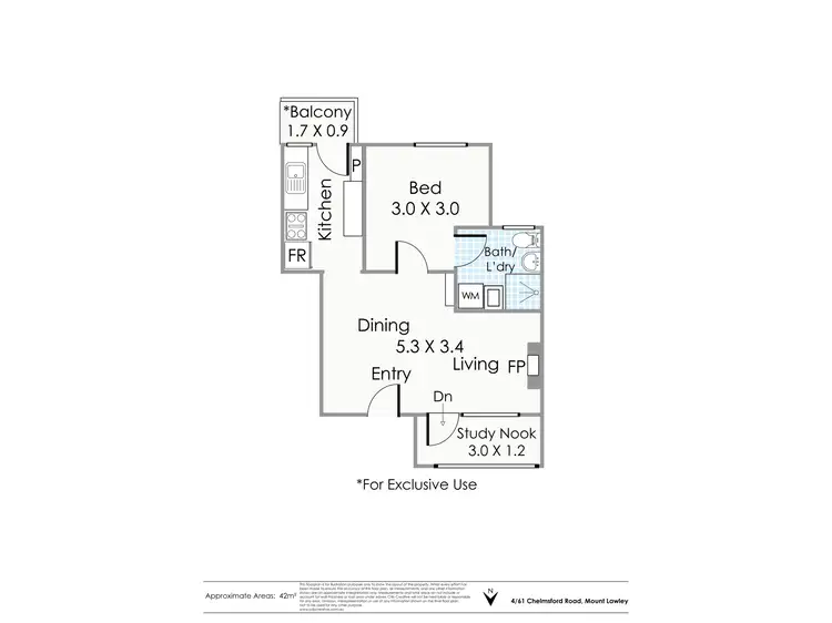 Floorplan of Homely apartment listing, 4/61 Chelmsford Road, Mount Lawley WA 6050