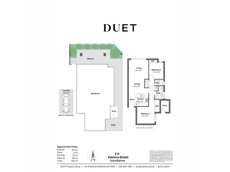 Floorplan of Homely unit listing, 1/9 Elanora Street, Joondanna WA 6060