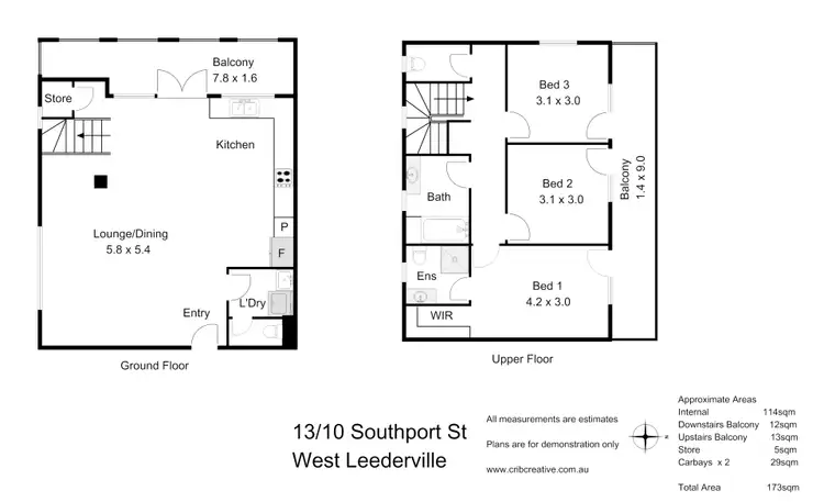Floorplan of Homely apartment listing, 13/10 Southport Street, West Leederville WA 6007