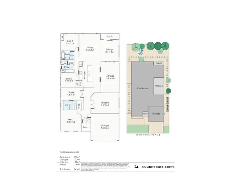 Floorplan of Homely house listing, 4 Gudarra Place, Baldivis WA 6171