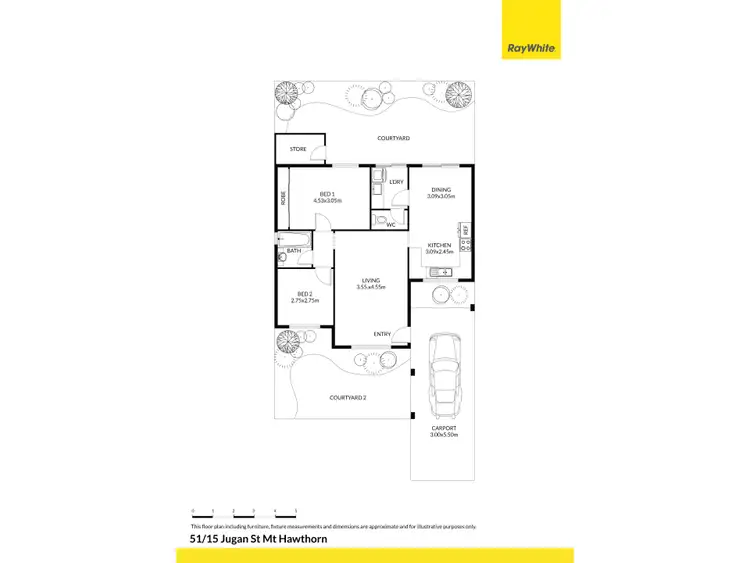 Floorplan of Homely unit listing, 51/15 Jugan Street, Mount Hawthorn WA 6016