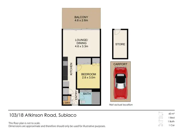Floorplan of Homely apartment listing, 103/18 Atkinson Road, Subiaco WA 6008