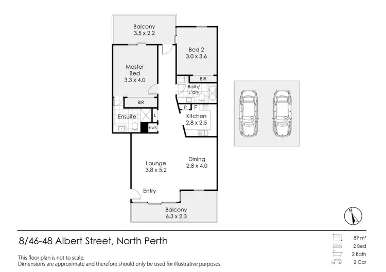 Floorplan of Homely apartment listing, 8/46-48 Albert Street, North Perth WA 6006
