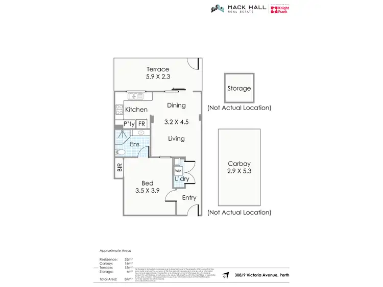 Floorplan of Homely apartment listing, 308/9 Victoria Avenue, Perth WA 6000