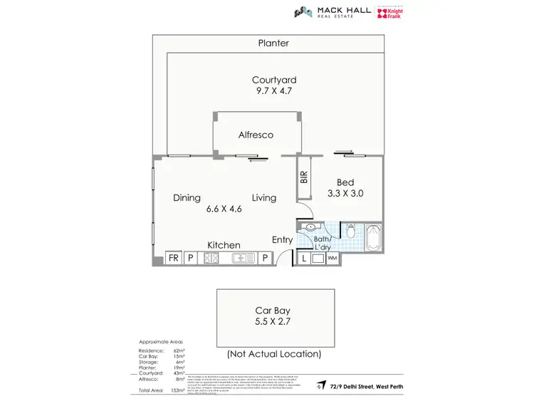 Floorplan of Homely apartment listing, 72/9 Delhi Street, West Perth WA 6005