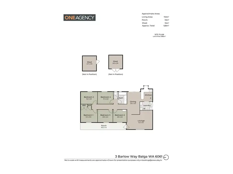 Floorplan of Homely house listing, 3 Barlow Way, Balga WA 6061