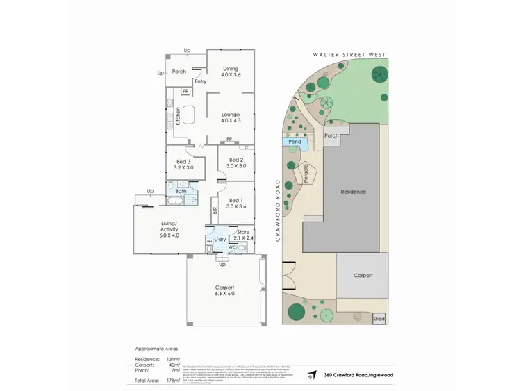 Floorplan of Homely house listing, 360 Crawford Road, Inglewood WA 6052