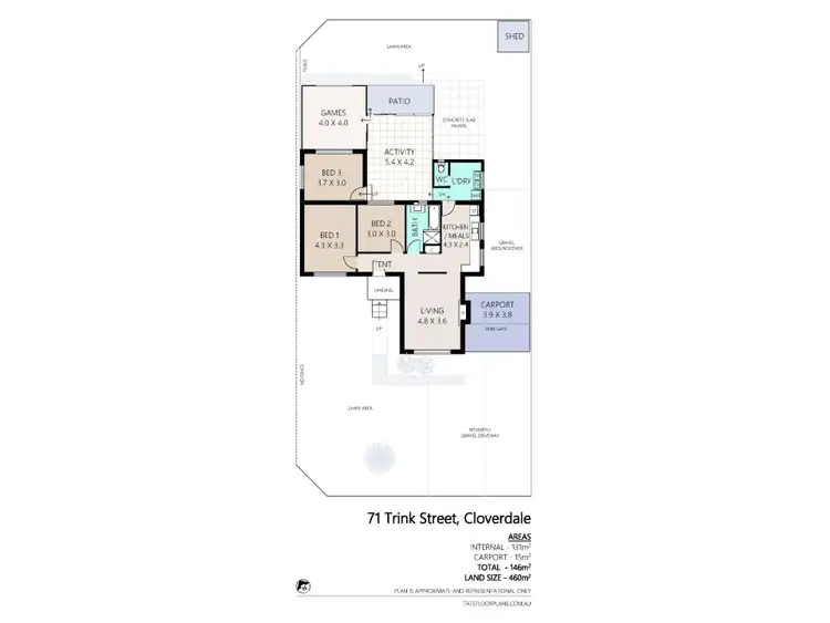 Floorplan of Homely house listing, 71 Trink Street, Cloverdale WA 6105