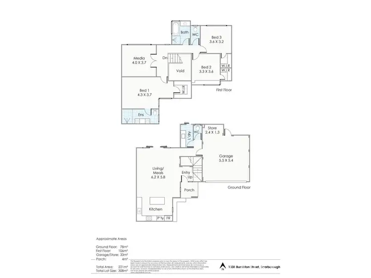 Floorplan of Homely house listing, 133B Burniston Street, Scarborough WA 6019