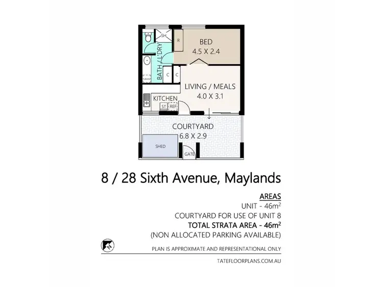 Floorplan of Homely unit listing, 8/28 Sixth Avenue, Maylands WA 6051