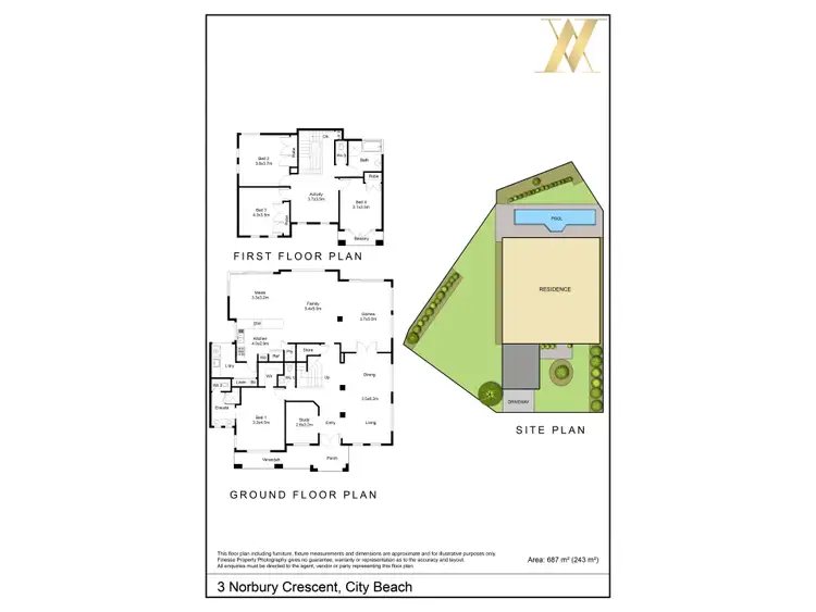 Floorplan of Homely house listing, 3 Norbury Crescent, City Beach WA 6015