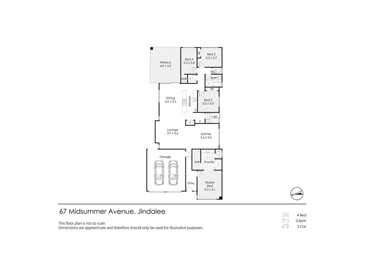 Floorplan of Homely house listing, 67 Midsummer Avenue, Jindalee WA 6036