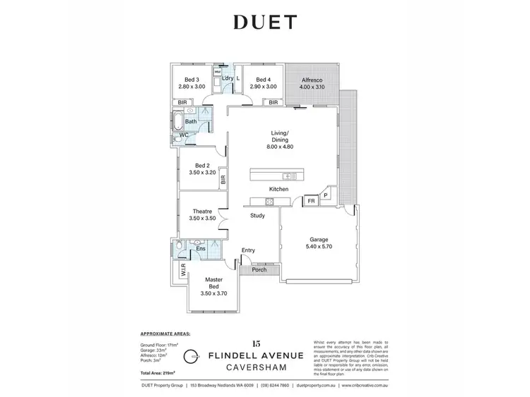 Floorplan of Homely house listing, 15 Flindell Avenue, Caversham WA 6055
