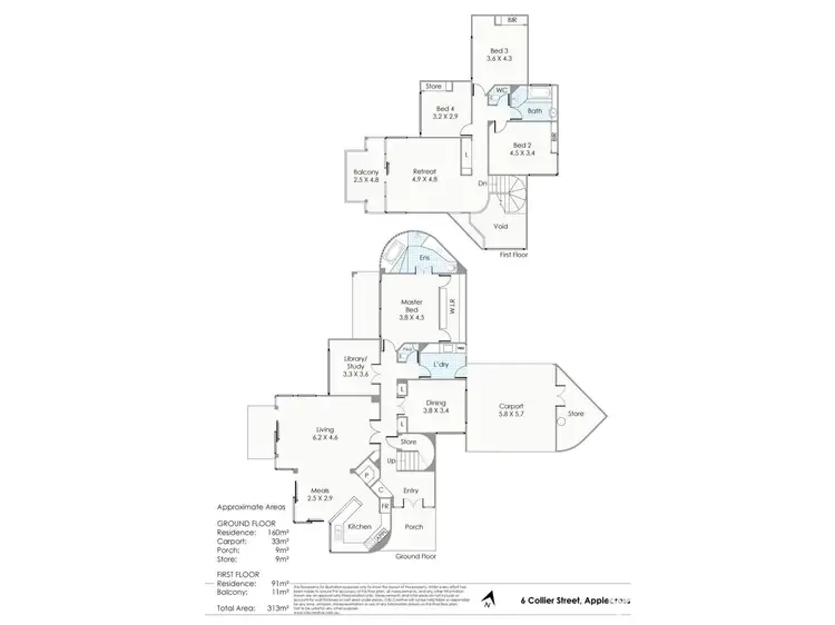 Floorplan of Homely house listing, 6 Collier Street, Applecross WA 6153