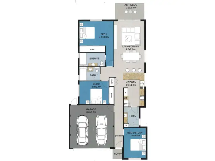 Floorplan of Homely house listing, 49/100 Clementine Boulevard, Treeby WA 6164