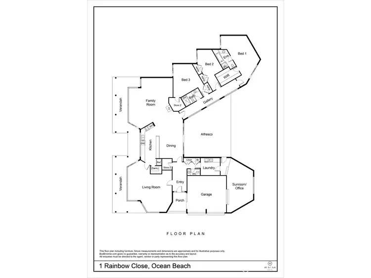 Floorplan of Homely house listing, 1 Rainbow Close, Ocean Beach WA 6333