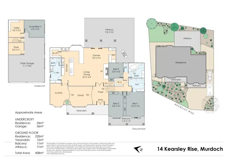 Floorplan of Homely house listing, 14 Kearsley Rise, Murdoch WA 6150