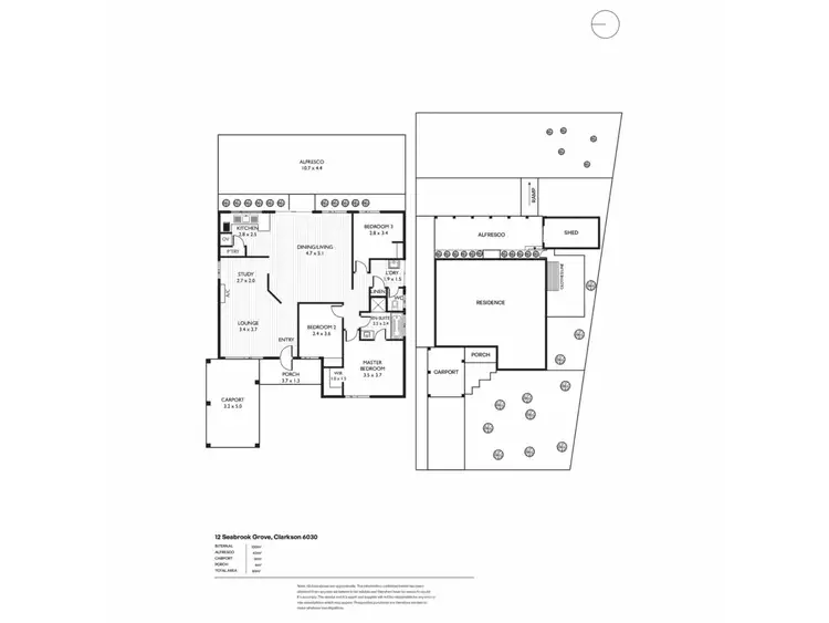Floorplan of Homely house listing, 12 Seabrook Grove, Clarkson WA 6030