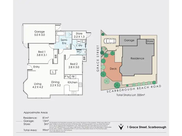Floorplan of Homely house listing, 1 Grace Street, Scarborough WA 6019