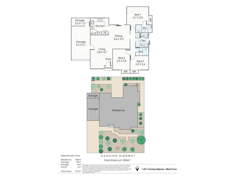 Floorplan of Homely house listing, 1/531 Canning Highway, Alfred Cove WA 6154