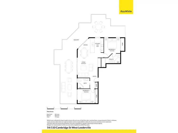 Floorplan of Homely apartment listing, 54/110 Cambridge Street, West Leederville WA 6007