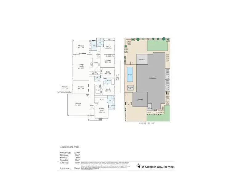 Floorplan of Homely house listing, 54 Adlington Way, The Vines WA 6069