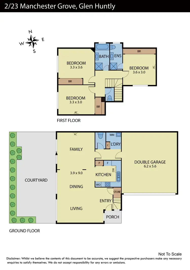 Floorplan of Homely townhouse listing, 2/23 Manchester Grove, Glen Huntly VIC 3163