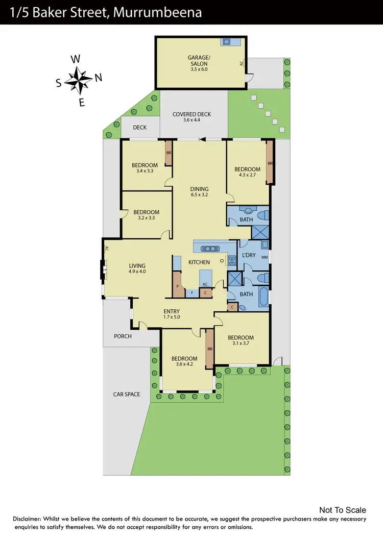 Floorplan of Homely house listing, 1/5 Baker Street, Murrumbeena VIC 3163