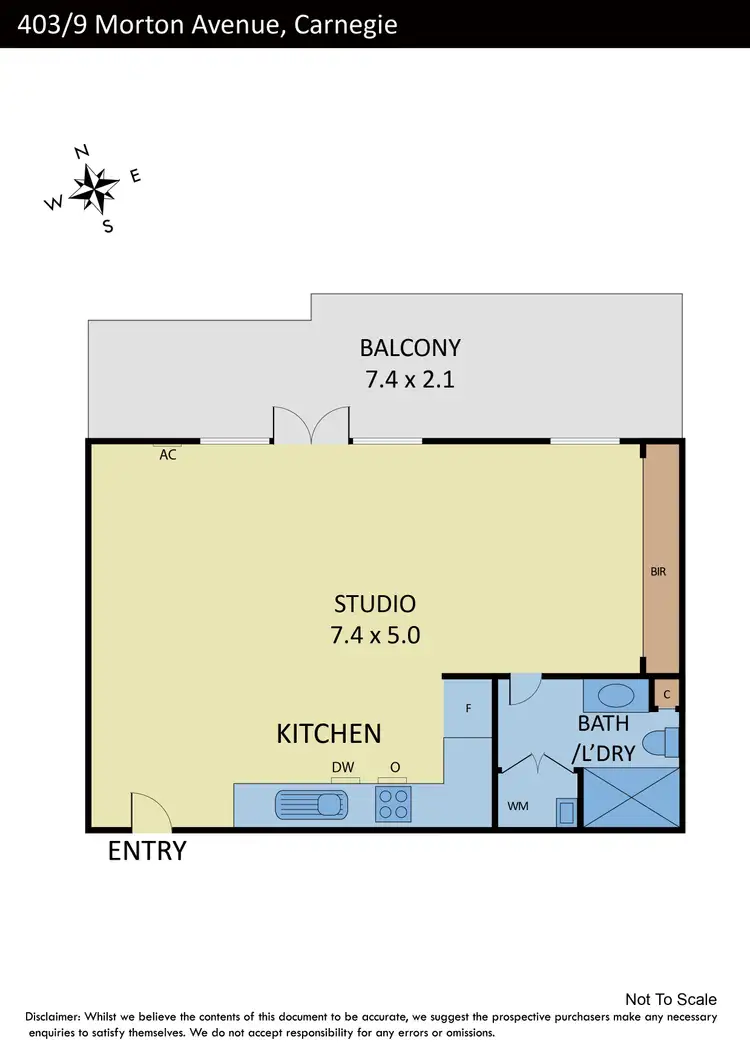 Floorplan of Homely apartment listing, 403/9 Morton Avenue, Carnegie VIC 3163