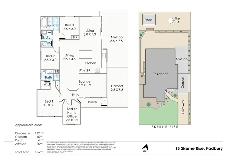 Floorplan of Homely house listing, 15 Skerne Rise, Padbury WA 6025