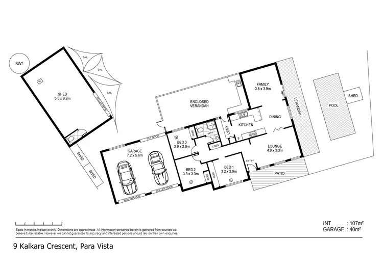 Floorplan of Homely house listing, 9 Kalkara Crescent, Para Vista SA 5093