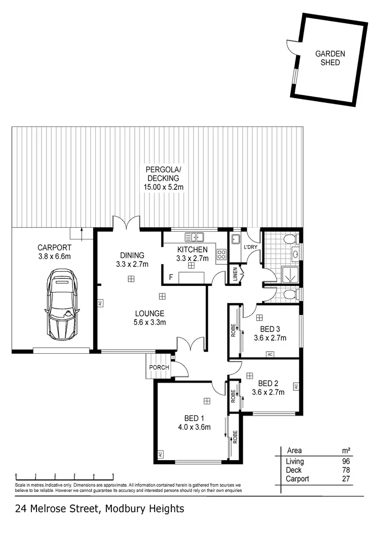 Floorplan of Homely house listing, 24 Melrose Street, Modbury Heights SA 5092