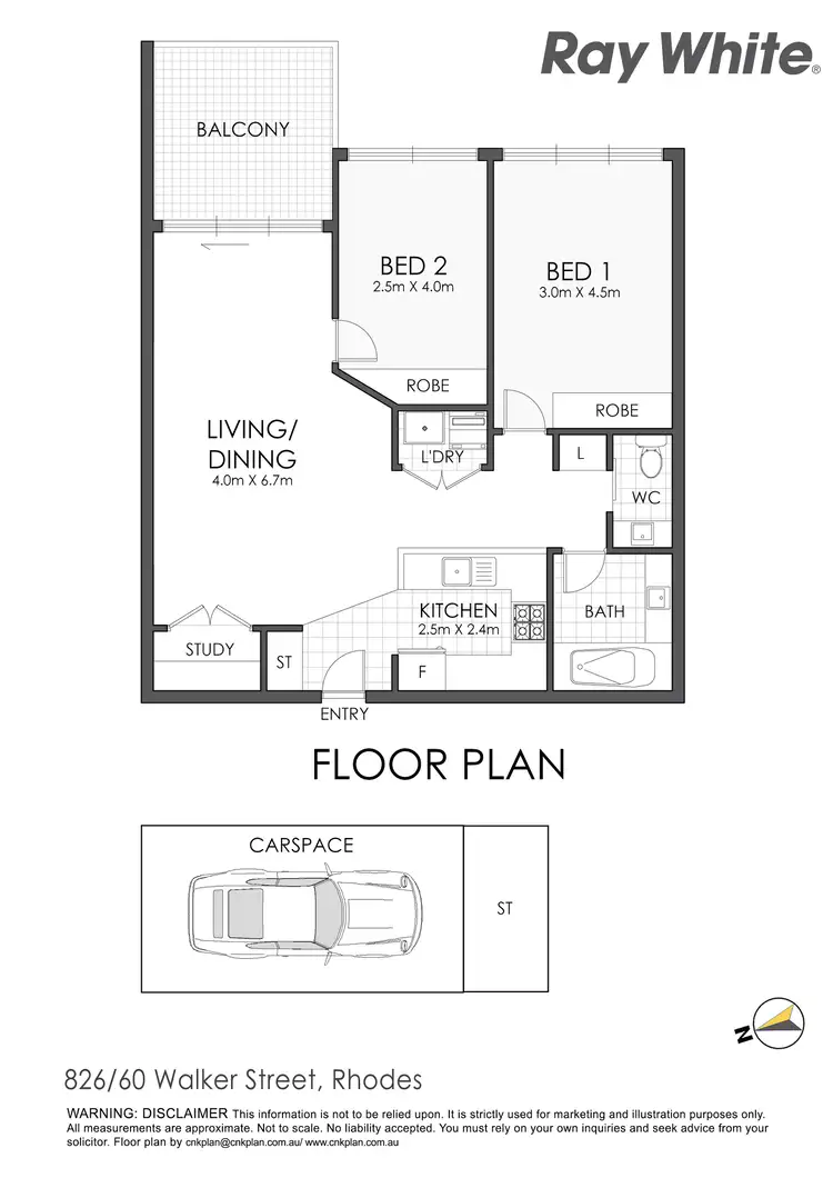 Floorplan of Homely apartment listing, 826/60 Walker Street, Rhodes NSW 2138